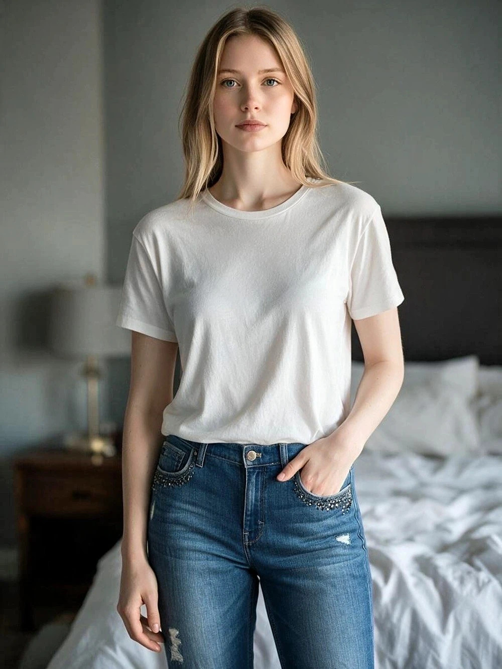 White House Black Market Embellished Skinny Jeans